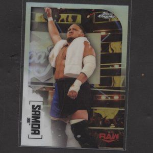 2020 TOPPS CHROME WWE CARD OF SAMOA JOE WRESTLING CARD